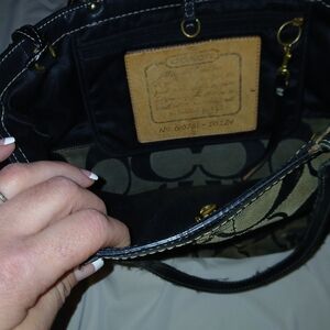 Coach Black and Tan Women's Bag